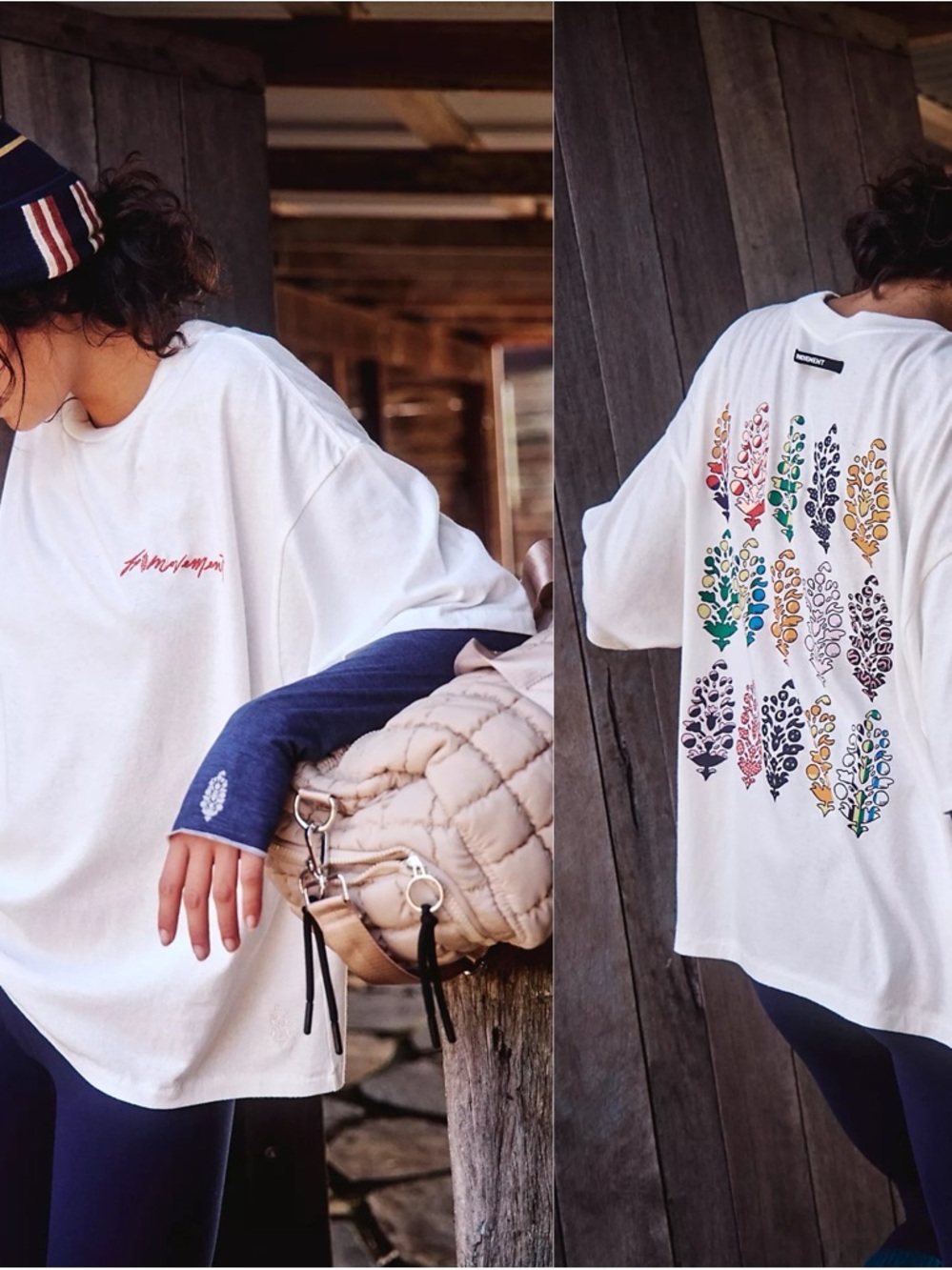 NWOT- FP Movement Tackle Logo Tee ( FLAWED )